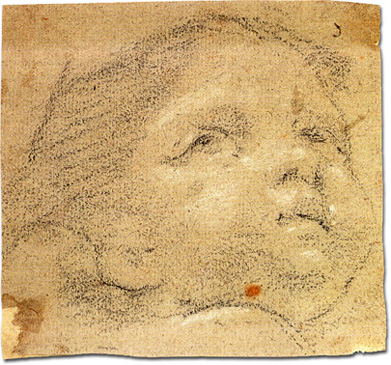 Testa femminile G. Cavedone attr. Sec. XVI