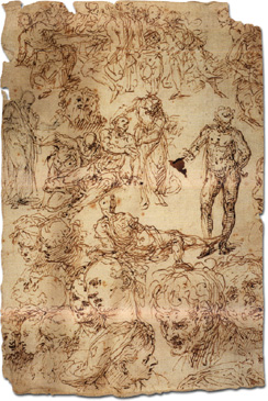 Teste e figure A. Luini Sec. XVI